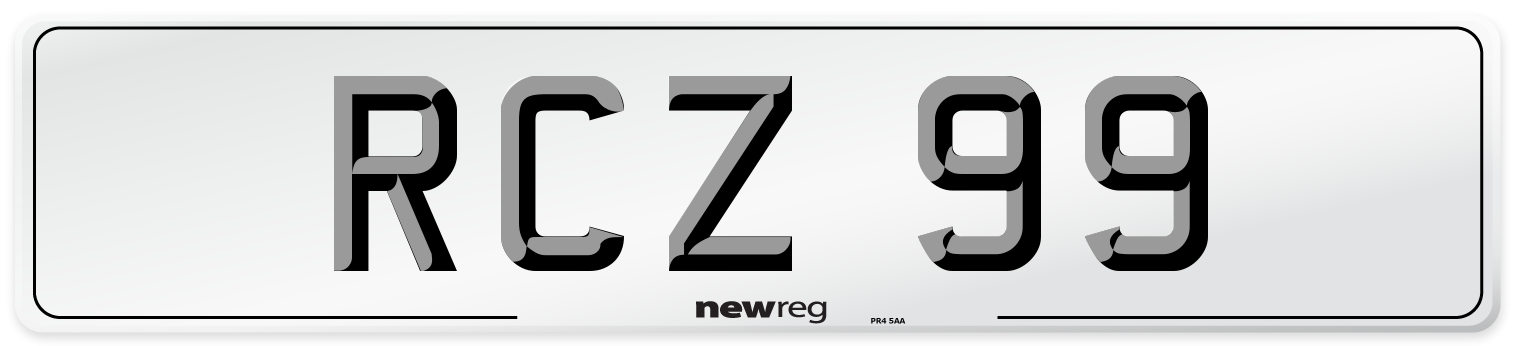 RCZ 99 Number Plate from New Reg